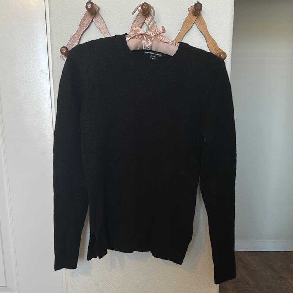 James Perse Black Crew Neck Sweater